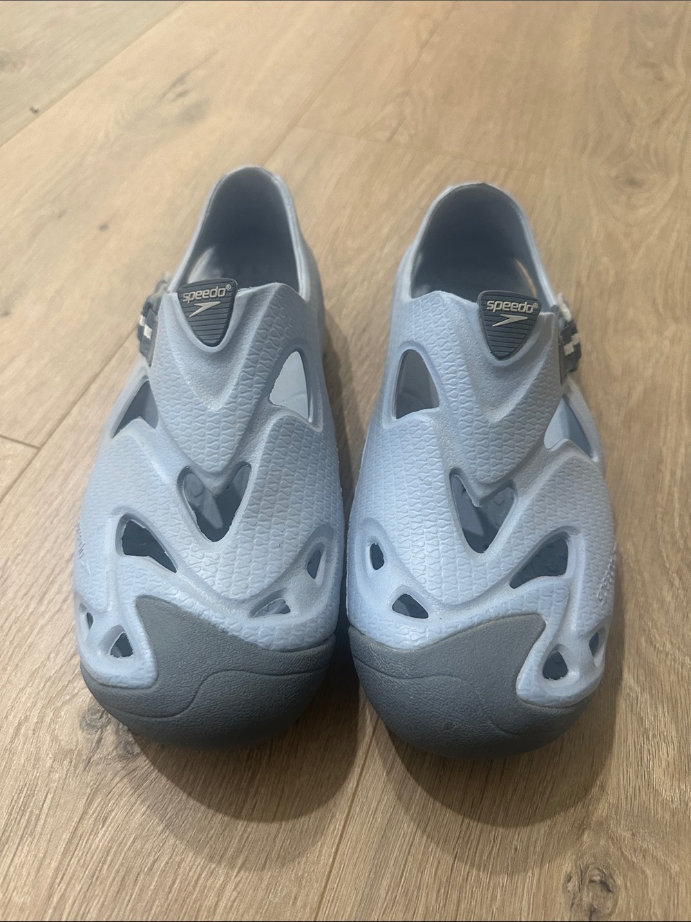 Speedo Light Blue and Gray Slip-On Water Shoes